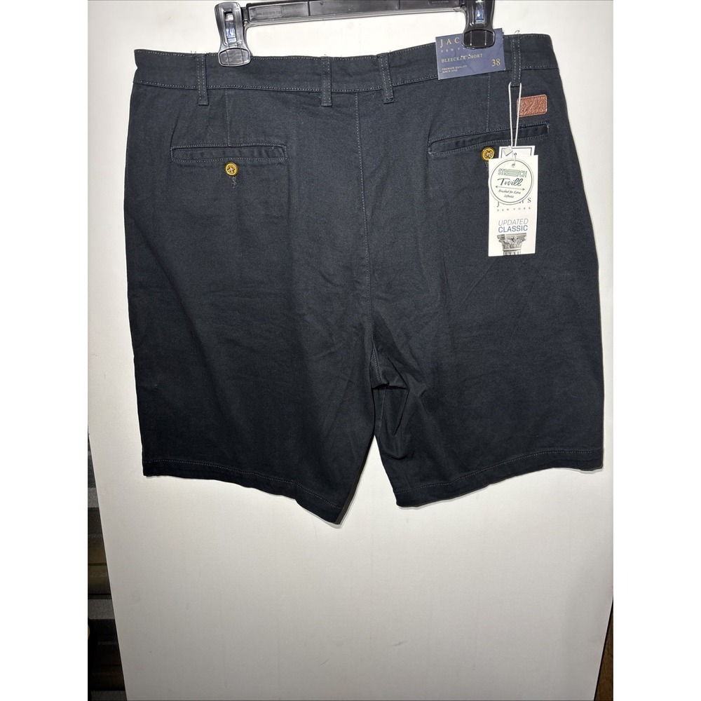 NWT New Jachs NY Men's Quality Stretch Twill Extra Soft Black  9" Bleeker Shorts